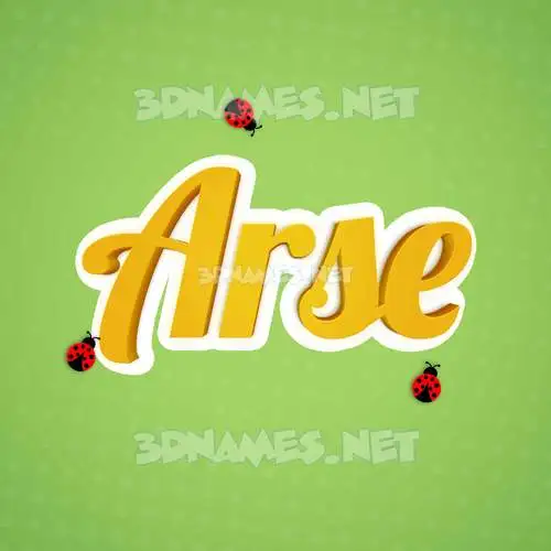 arse in Ladybugs style - 3D name wallpaper
