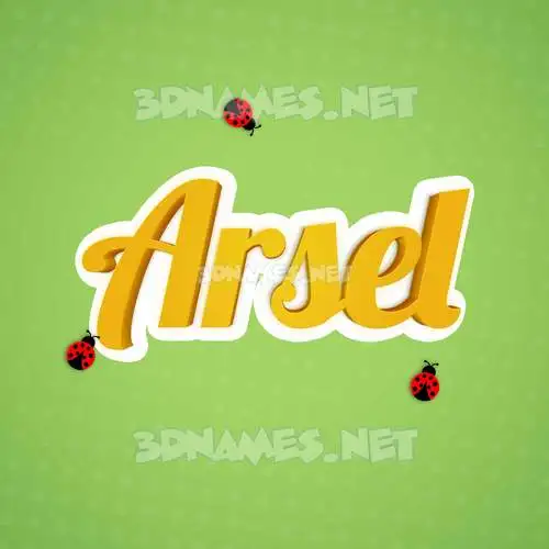 arsel in Ladybugs style - 3D name wallpaper