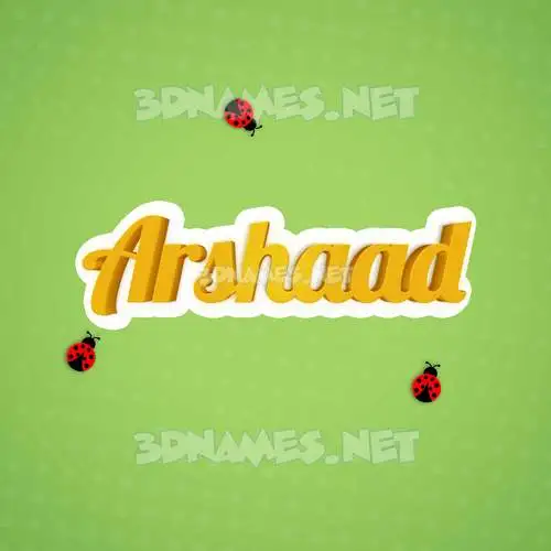 arshaad in Ladybugs style - 3D name wallpaper
