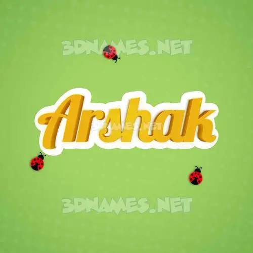 arshak in Ladybugs style - 3D name wallpaper