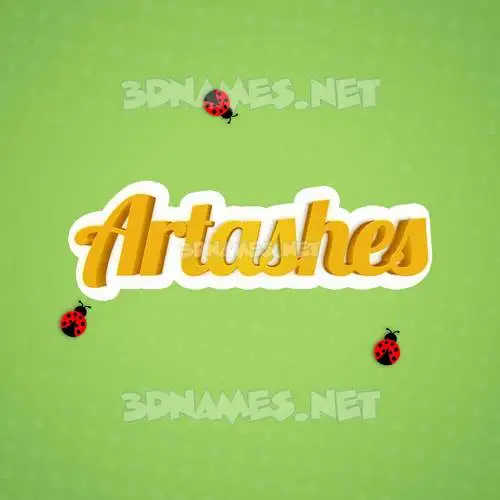 artashes in Ladybugs style - 3D name wallpaper