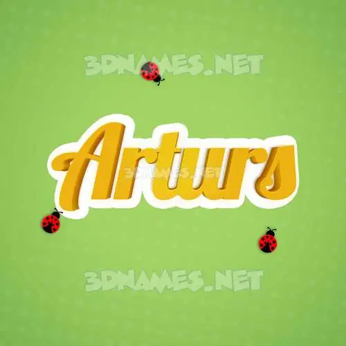 arturs in Ladybugs style - 3D name wallpaper