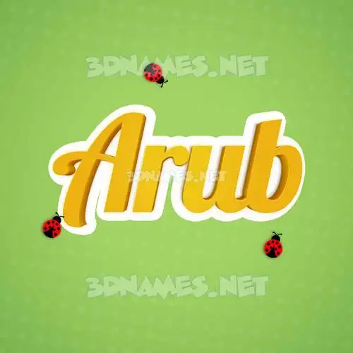 arub in Ladybugs style - 3D name wallpaper