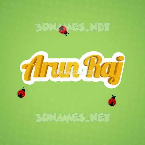 arun raj in Ladybugs style - 3D name wallpaper