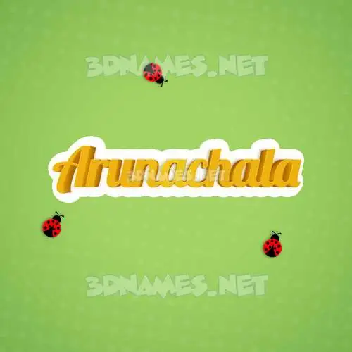 arunachala in Ladybugs style - 3D name wallpaper