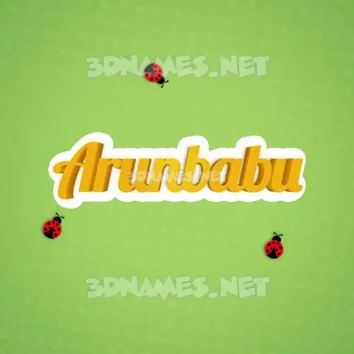arunbabu in Ladybugs style - 3D name wallpaper