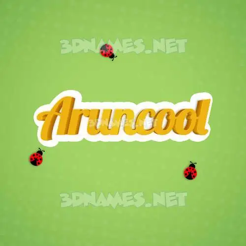 aruncool in Ladybugs style - 3D name wallpaper aruncool in Ladybugs style - 3D name wallpaper