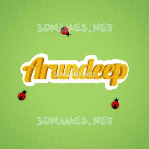 arundeep in Ladybugs style - 3D name wallpaper