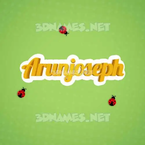 arunjoseph in Ladybugs style - 3D name wallpaper arunjoseph in Ladybugs style - 3D name wallpaper