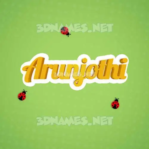 arunjothi in Ladybugs style - 3D name wallpaper