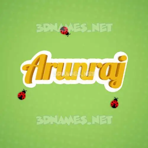 arunraj in Ladybugs style - 3D name wallpaper
