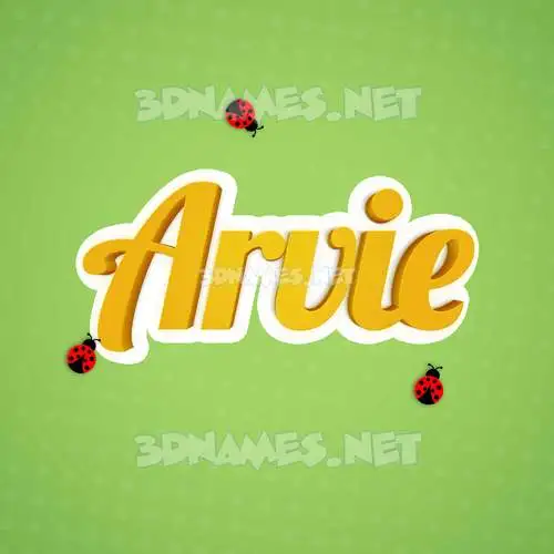 arvie in Ladybugs style - 3D name wallpaper