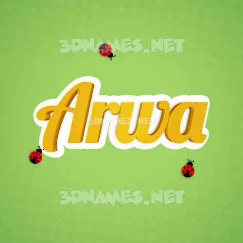 arwa in Ladybugs style - 3D name wallpaper