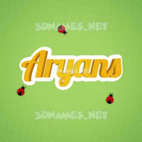 aryans in Ladybugs style - 3D name wallpaper