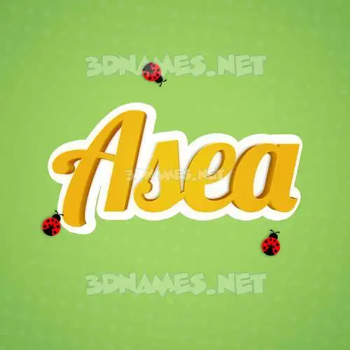 asea in Ladybugs style - 3D name wallpaper