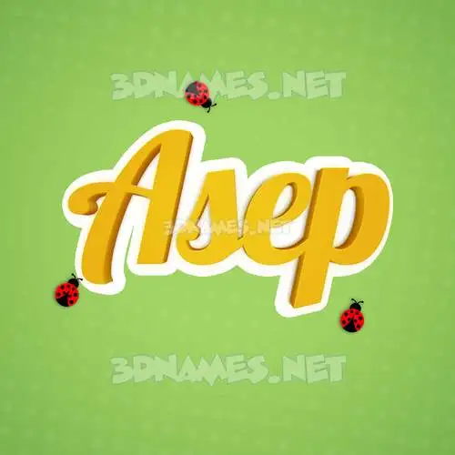 asep in Ladybugs style - 3D name wallpaper