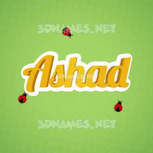 ashad in Ladybugs style - 3D name wallpaper