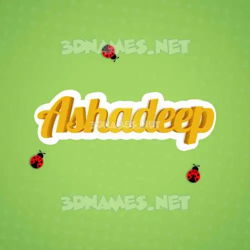 ashadeep in Ladybugs style - 3D name wallpaper