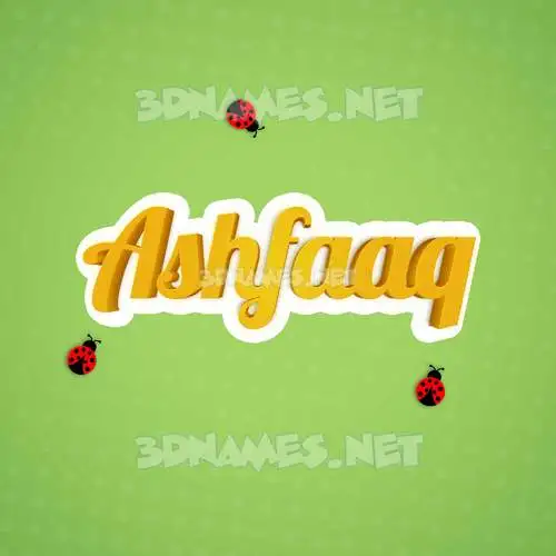 ashfaaq in Ladybugs style - 3D name wallpaper