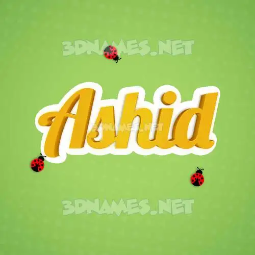 ashid in Ladybugs style - 3D name wallpaper