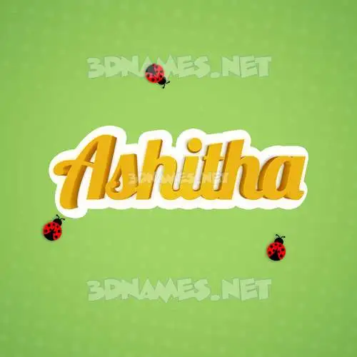 ashitha in Ladybugs style - 3D name wallpaper