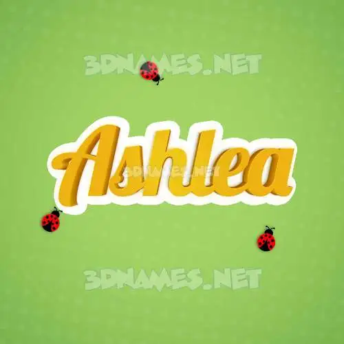 ashlea in Ladybugs style - 3D name wallpaper