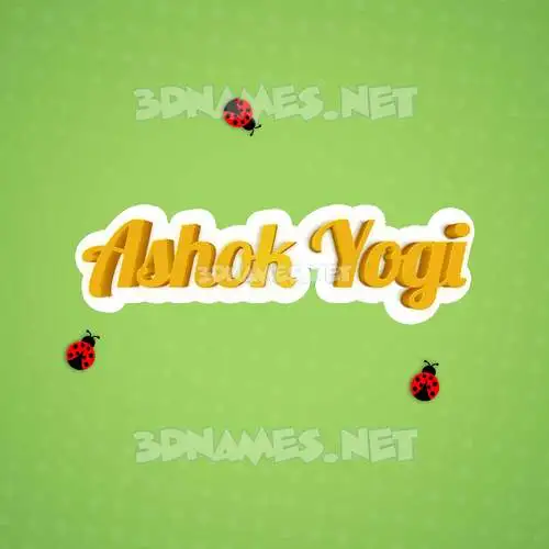 ashok yogi in Ladybugs style - 3D name wallpaper ashok yogi in Ladybugs style - 3D name wallpaper
