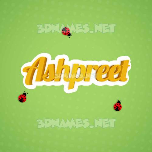 Preview of Ladybugs 3D name for "ashpreet"