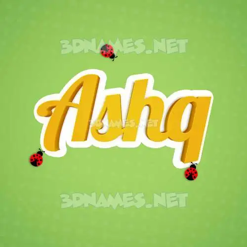 ashq in Ladybugs style - 3D name wallpaper