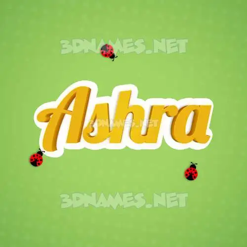 ashra in Ladybugs style - 3D name wallpaper
