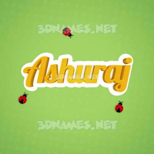 ashuraj in Ladybugs style - 3D name wallpaper