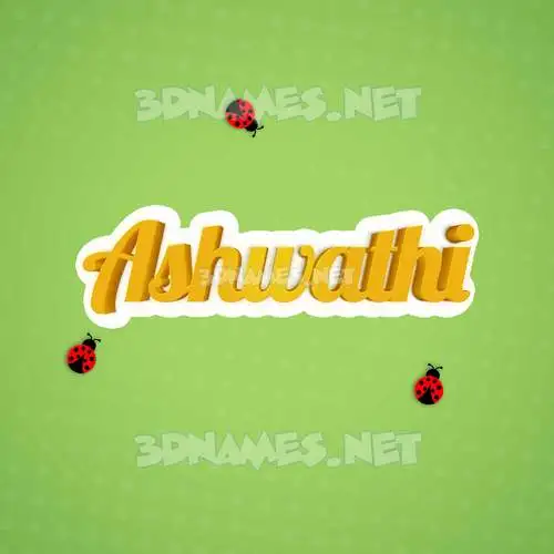 ashwathi in Ladybugs style - 3D name wallpaper