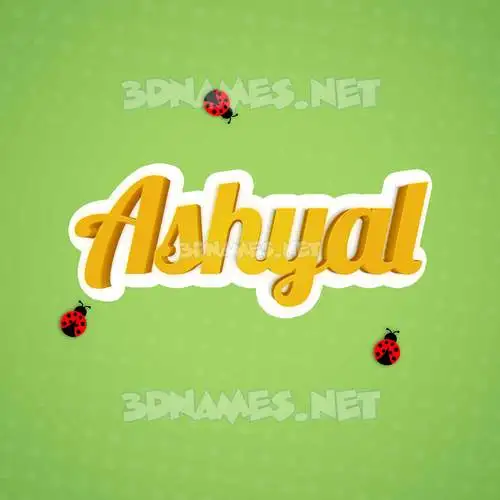 ashyal in Ladybugs style - 3D name wallpaper