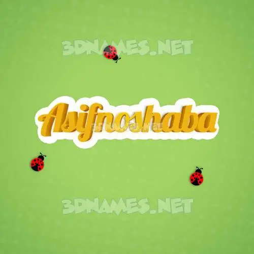 asifnoshaba in Ladybugs style - 3D name wallpaper