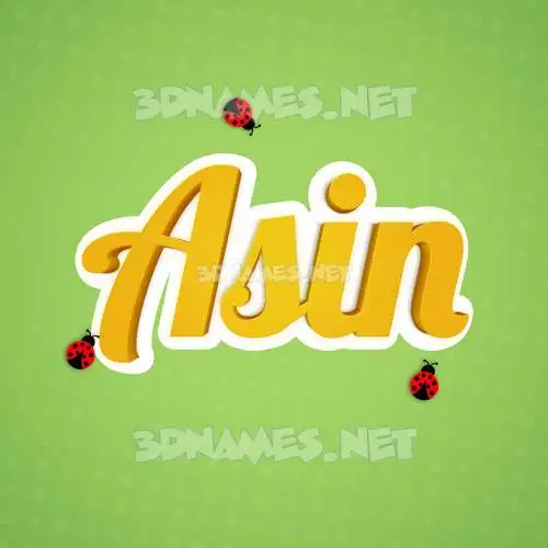 asin in Ladybugs style - 3D name wallpaper