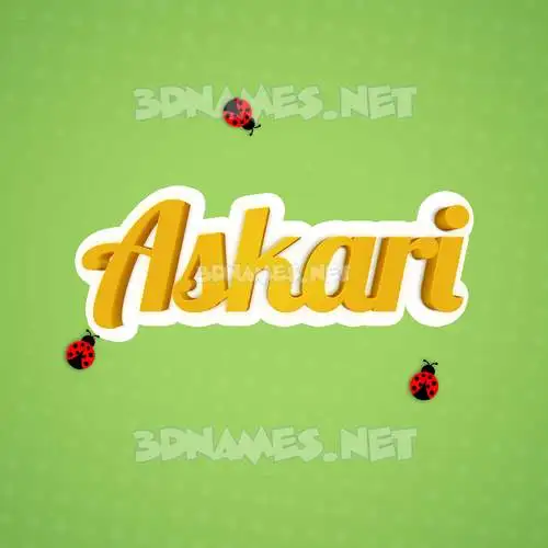 askari in Ladybugs style - 3D name wallpaper askari in Ladybugs style - 3D name wallpaper