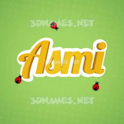 asmi in Ladybugs style - 3D name wallpaper asmi in Ladybugs style - 3D name wallpaper