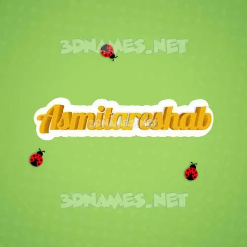 asmitareshab in Ladybugs style - 3D name wallpaper