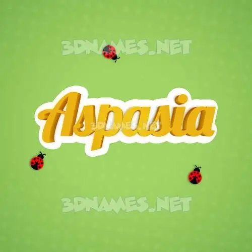 aspasia in Ladybugs style - 3D name wallpaper
