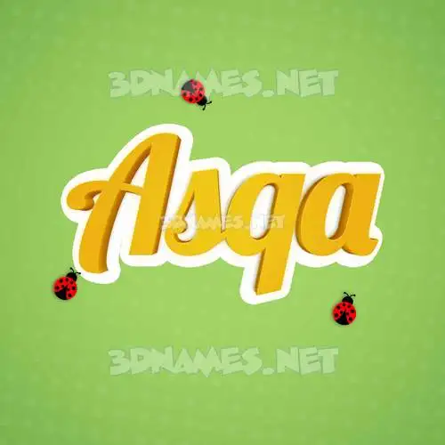 asqa in Ladybugs style - 3D name wallpaper