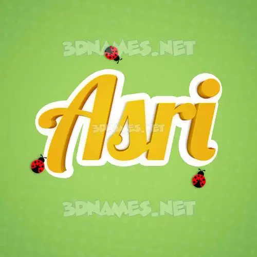 asri in Ladybugs style - 3D name wallpaper