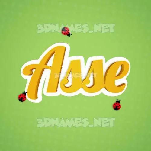 asse in Ladybugs style - 3D name wallpaper