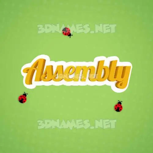 assembly in Ladybugs style - 3D name wallpaper