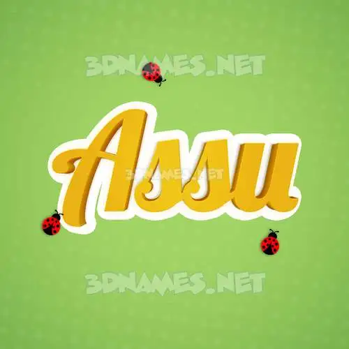 assu in Ladybugs style - 3D name wallpaper