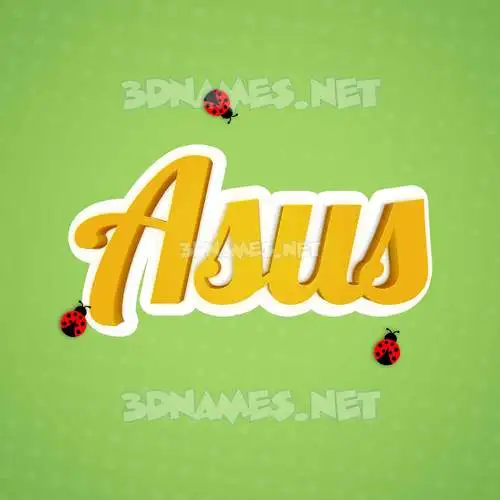 asus in Ladybugs style - 3D name wallpaper