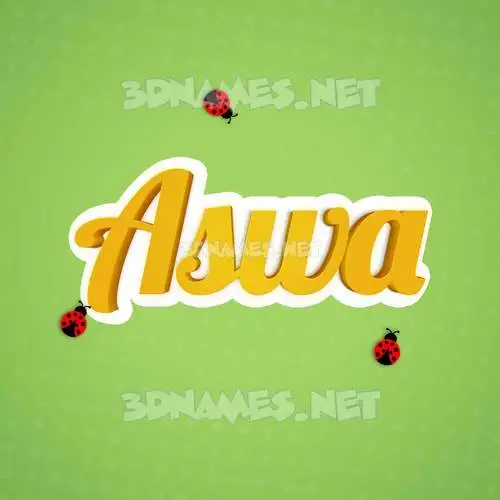 aswa in Ladybugs style - 3D name wallpaper