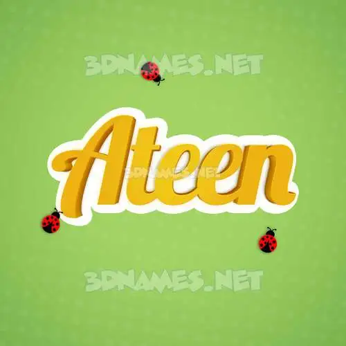 ateen in Ladybugs style - 3D name wallpaper