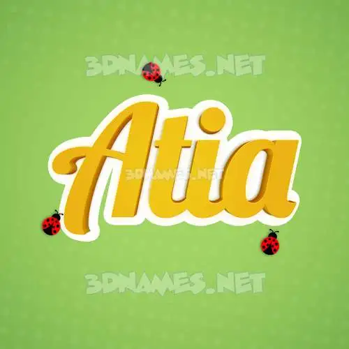 atia in Ladybugs style - 3D name wallpaper atia in Ladybugs style - 3D name wallpaper