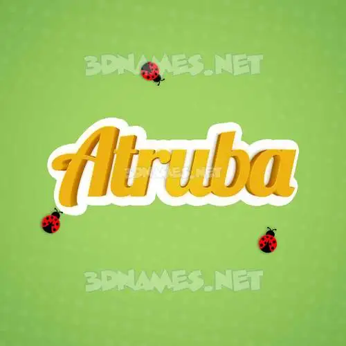 atruba in Ladybugs style - 3D name wallpaper