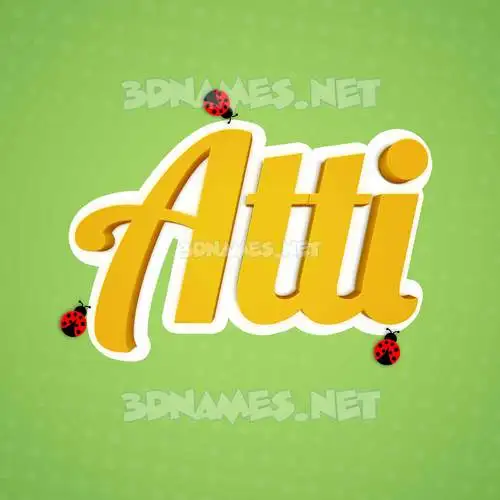 atti in Ladybugs style - 3D name wallpaper atti in Ladybugs style - 3D name wallpaper